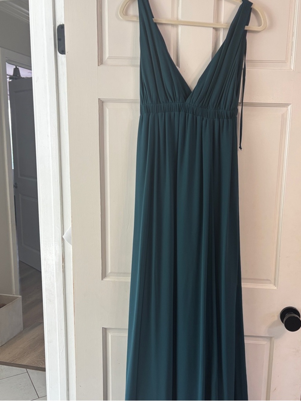 Show Me Your MuMu Teal V-Neck Maxi Dress